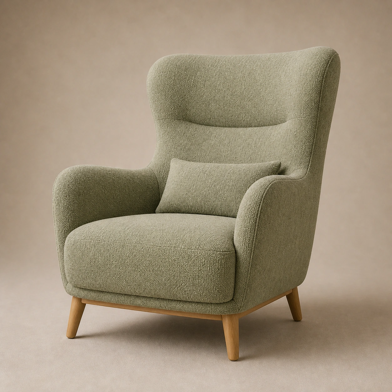 Realistic studio product card for Reading Nook Chair, a fictional chair item.