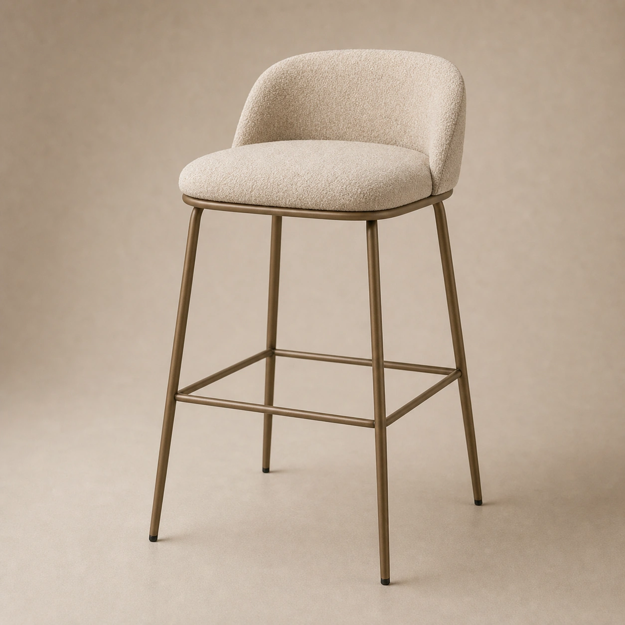 Realistic studio product card for Soft Bar Stool, a fictional bar stool item.
