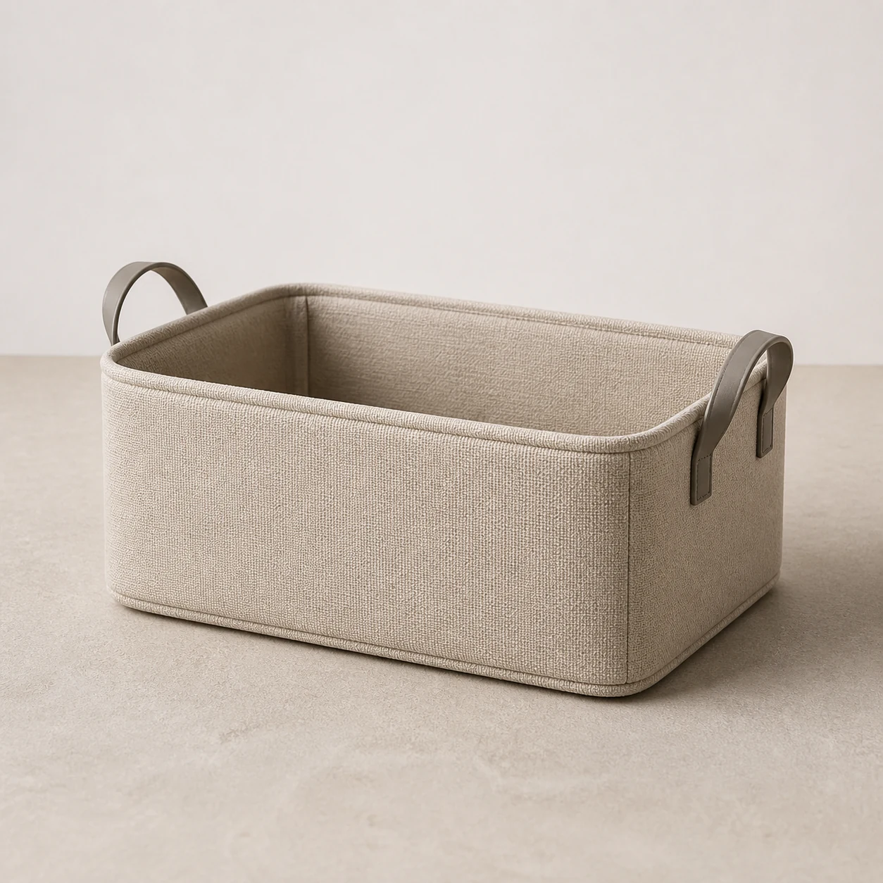 Realistic studio product card for Belmori Soft Bin, a fictional home object.